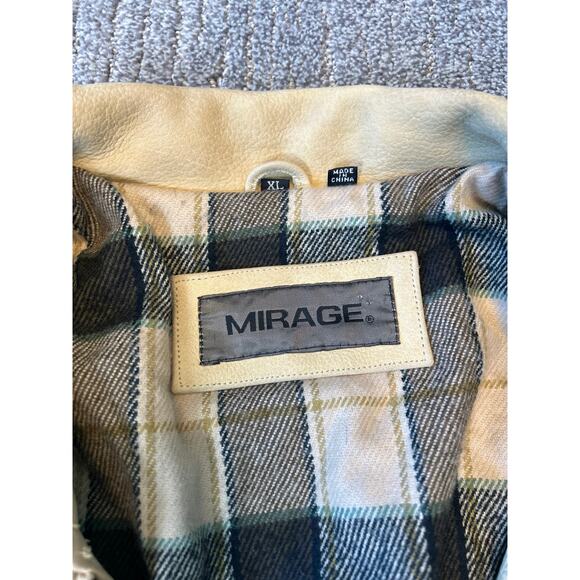 NWOT Mirage Men’s XXL Brushed Thick Creamy Tan Leather Field Coat, Barn Jacket - Picture 15 of 16